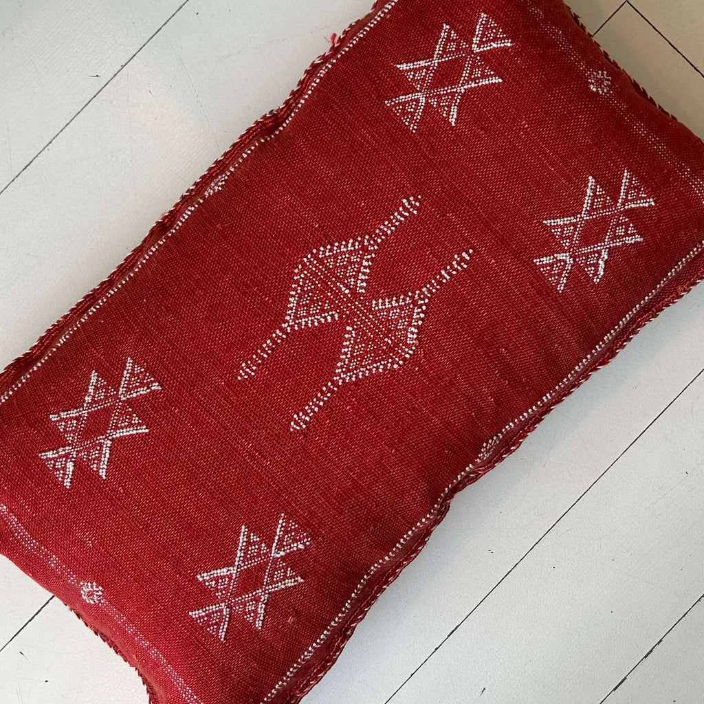 Cactus Silk Cushion (Vermilion) - Mashi Moosh
