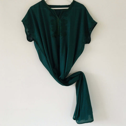 Kaftan - Embroidered Lightweight (Teal) - Mashi Moosh