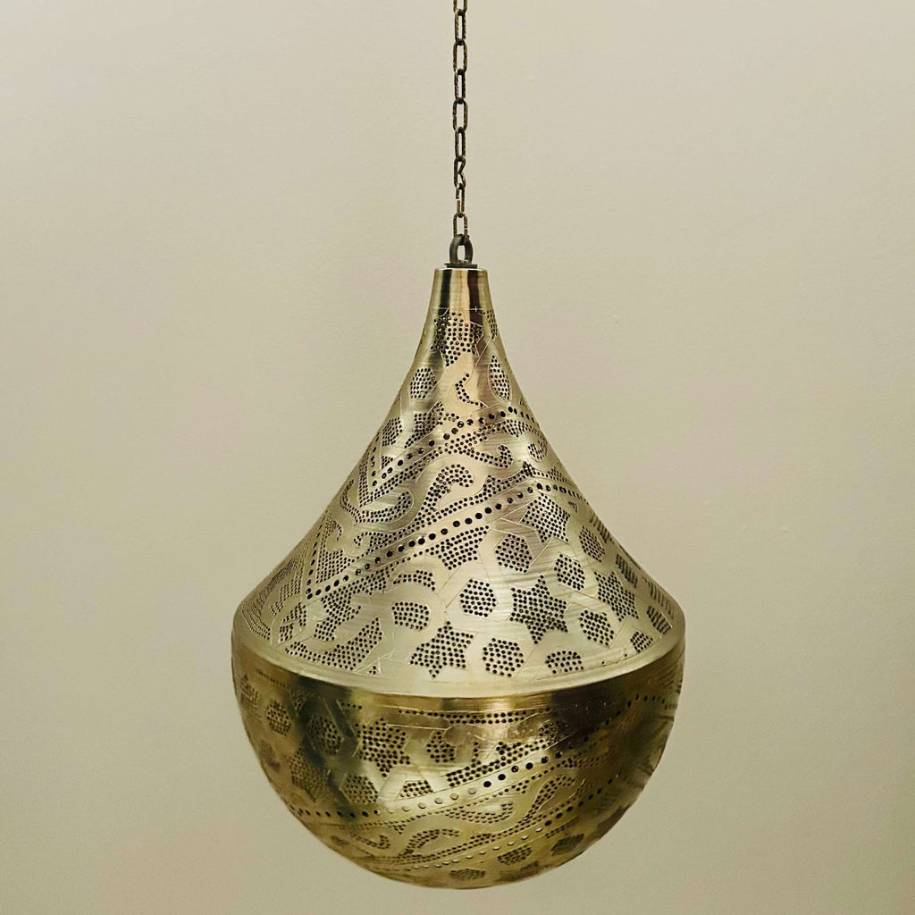 Silver/Brass Hanging Lantern - Mashi Moosh
