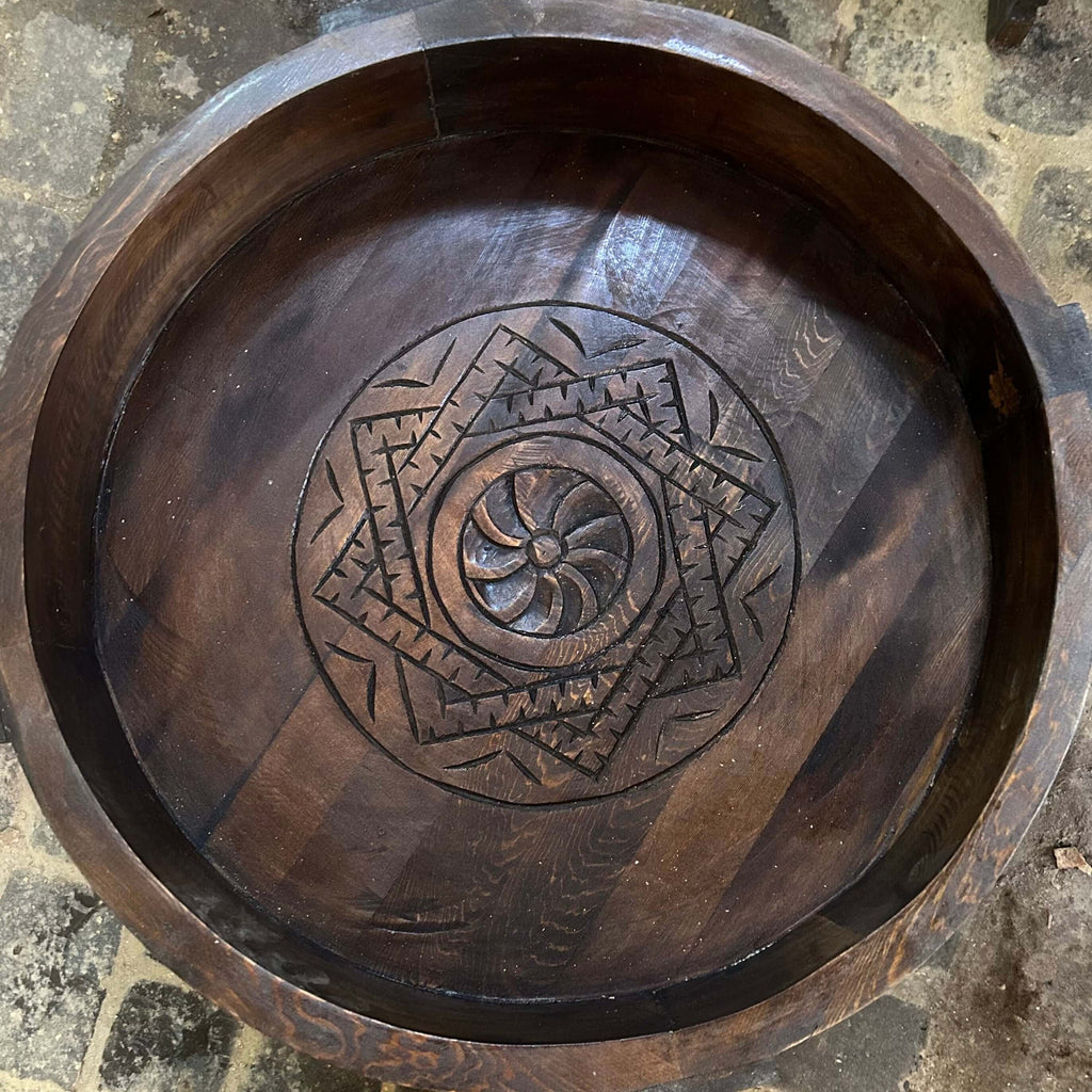 Cedar Berber Table - HandCarved - Mashi Moosh