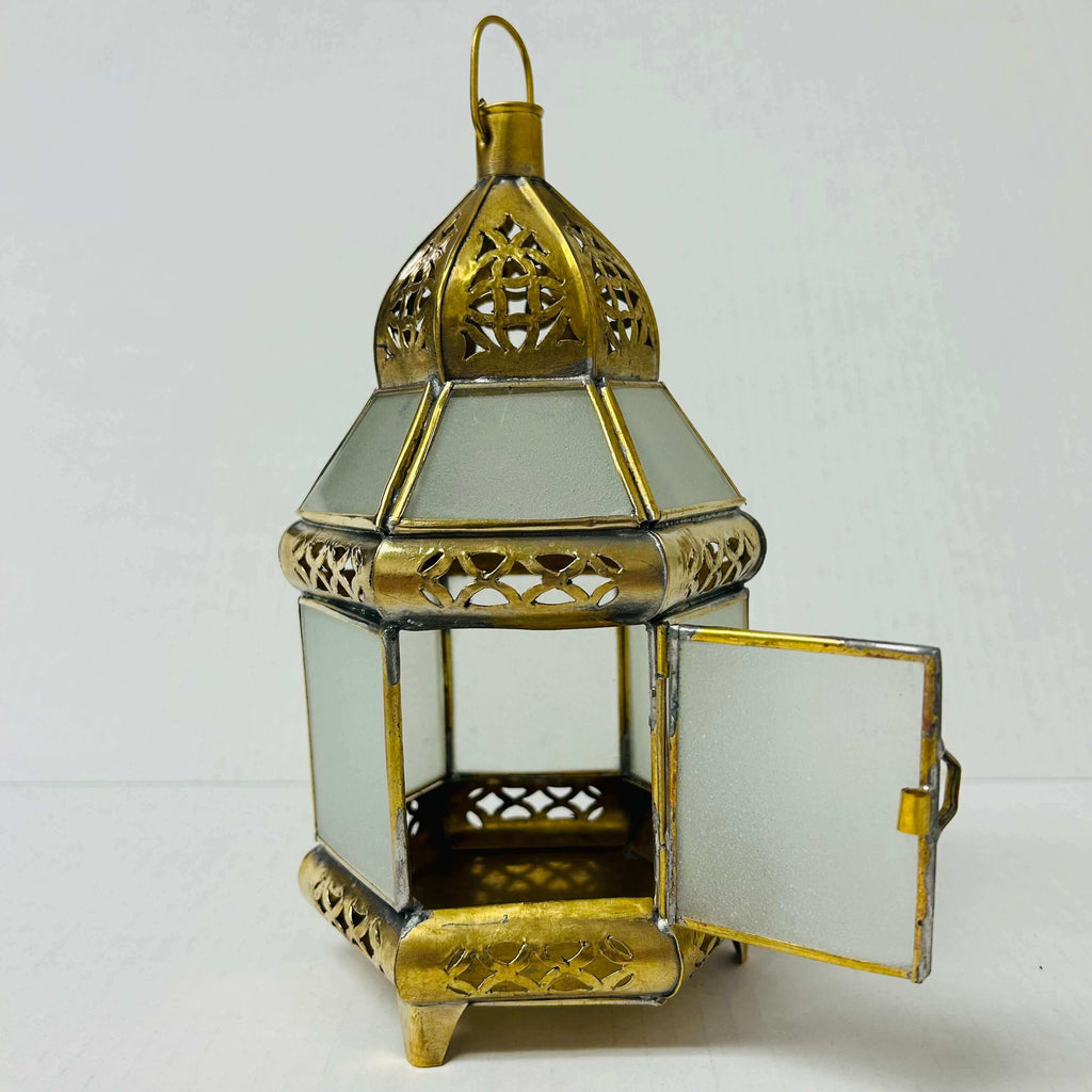 Brass/Glass Candle Lanterns - Mashi Moosh