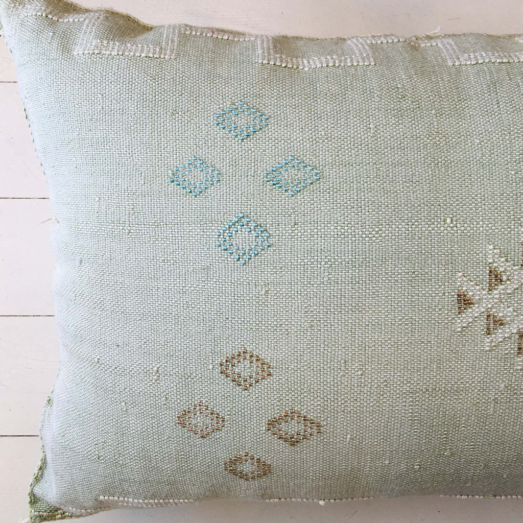 Cactus Silk Cushion (Green Whisper)