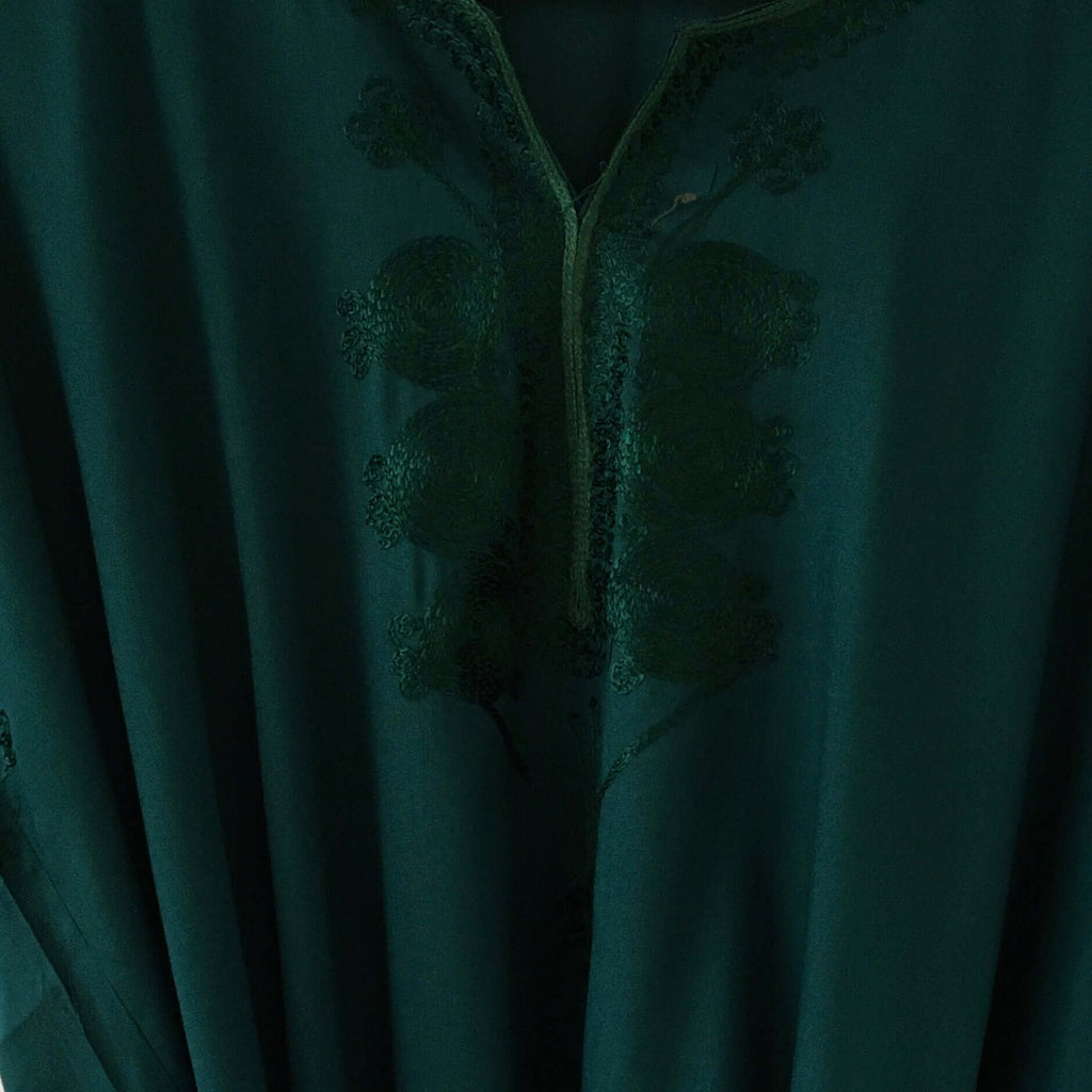 Kaftan - Embroidered Lightweight (Teal) - Mashi Moosh