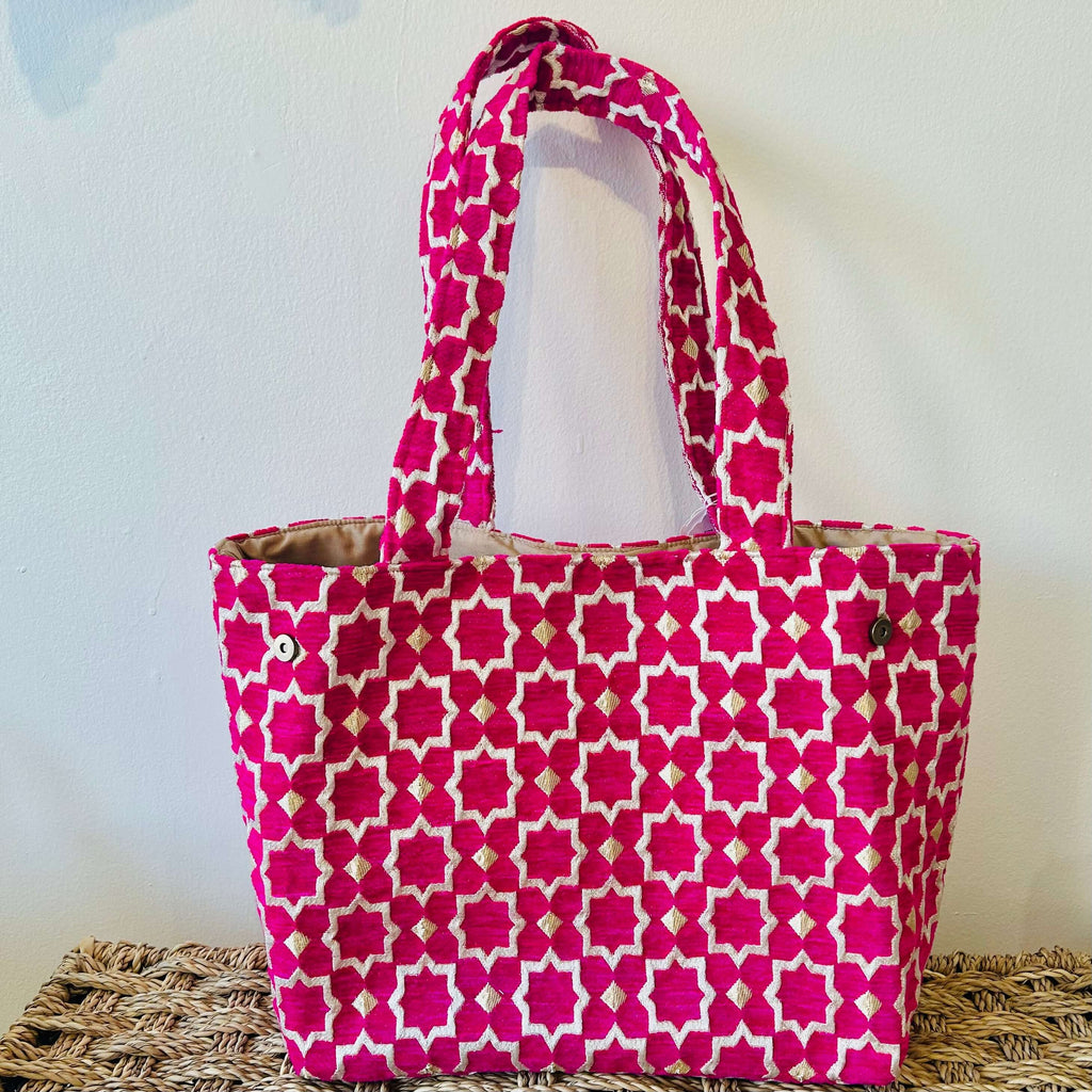 Chenille Two-Way Tote Bag (7 Colours) - Mashi Moosh