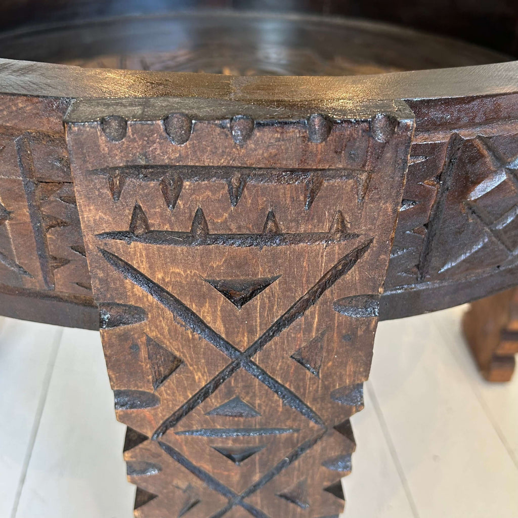 Cedar Berber Table - HandCarved - Mashi Moosh