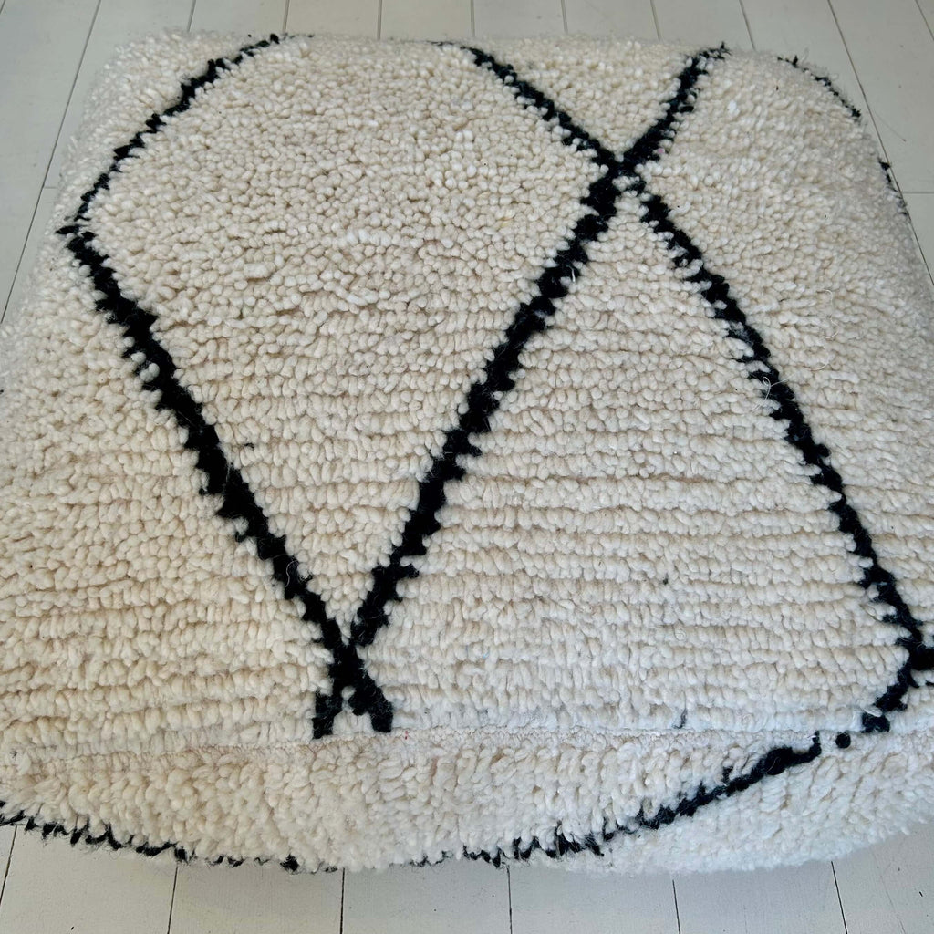 Beni Ourain Floor Cushion/Pouffe (I) - Mashi Moosh