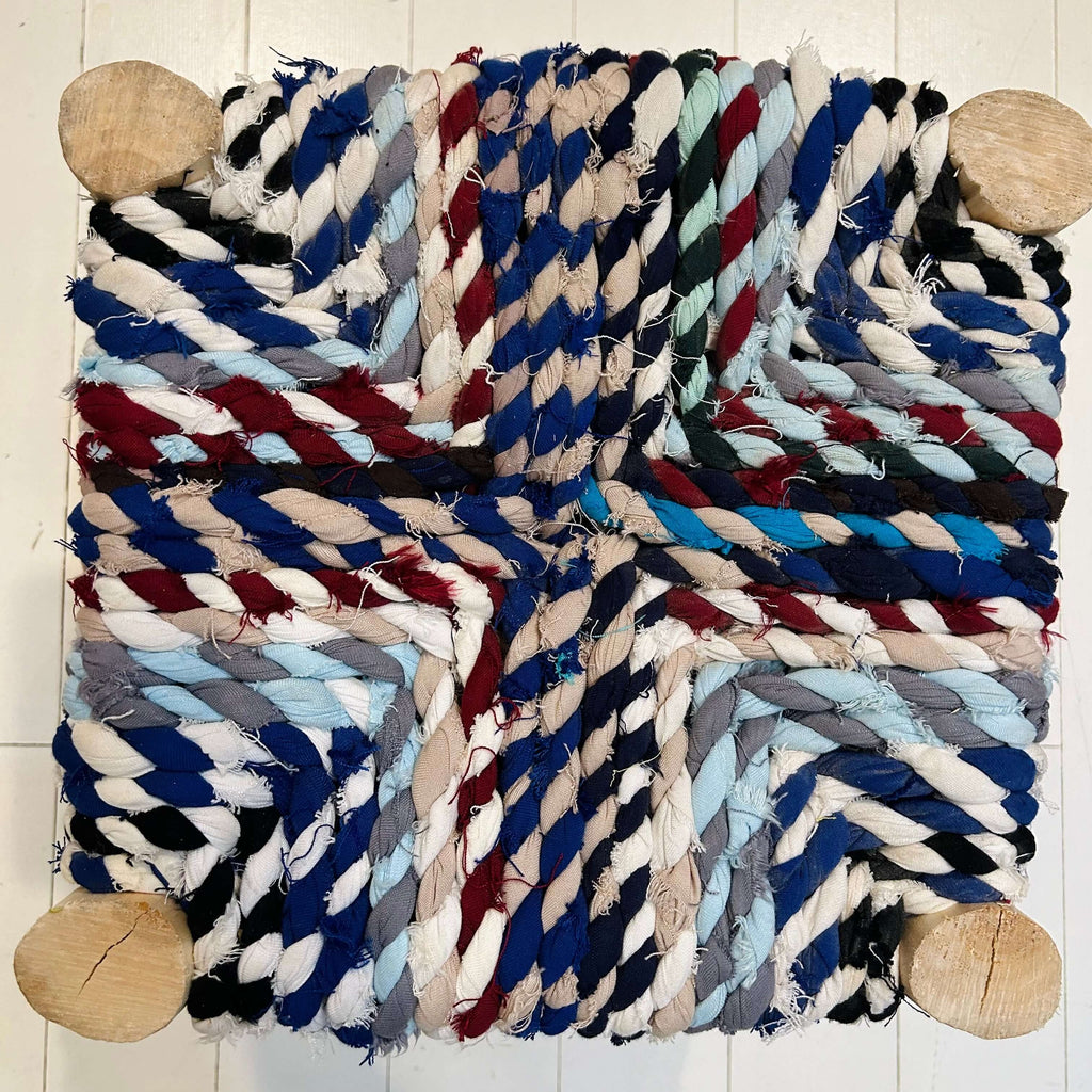 Stool 16” (Boucherouite)#7 - Mashi Moosh