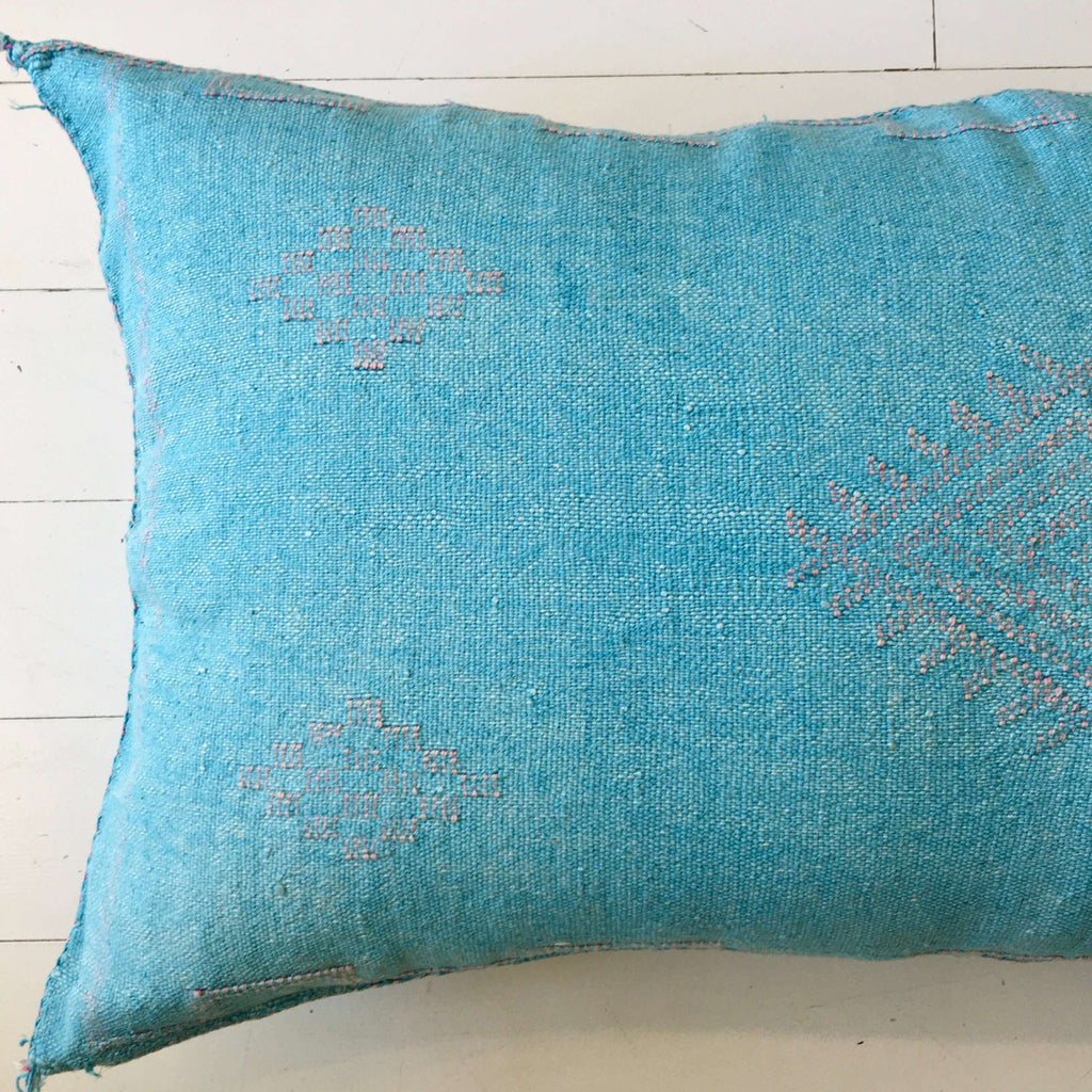Cactus Silk Cushion (Turquoise Blue) - Mashi Moosh