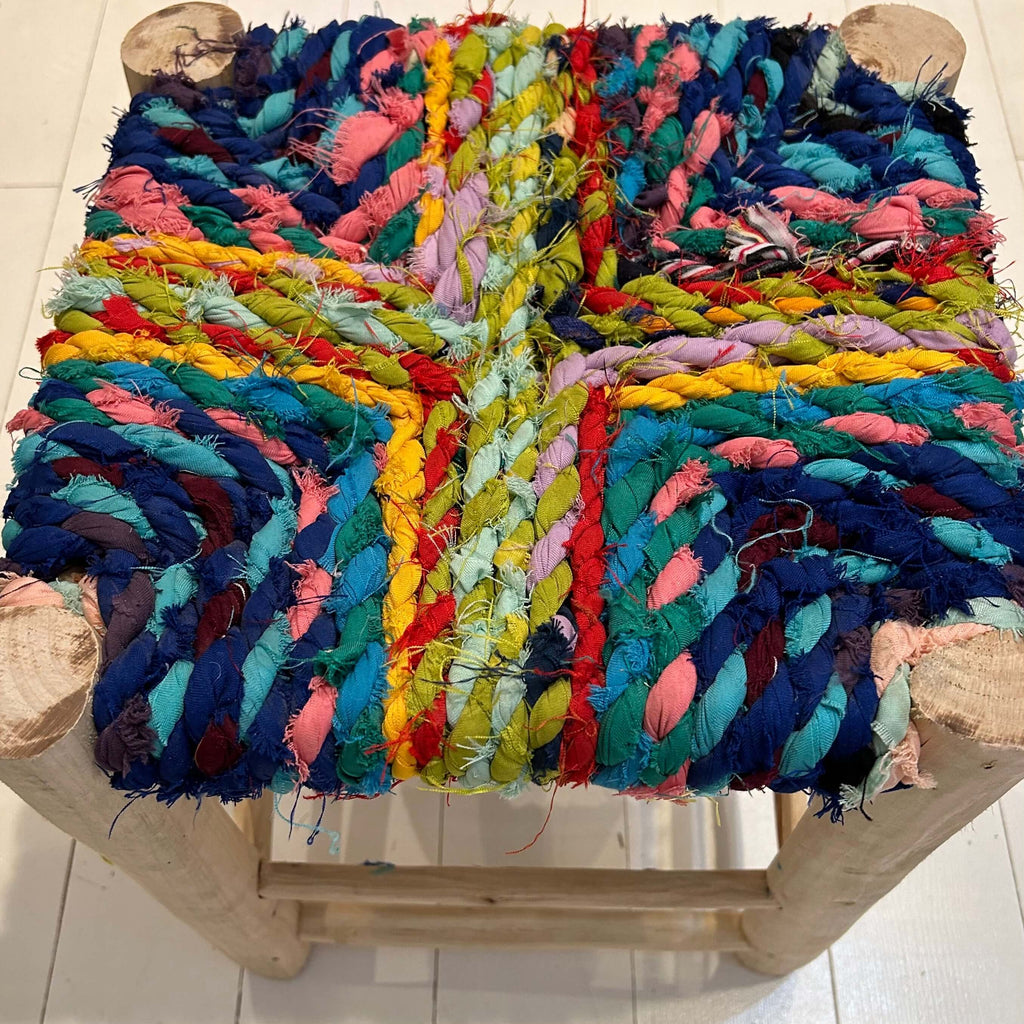 Stool 16” (Boucherouite)#9 - Mashi Moosh