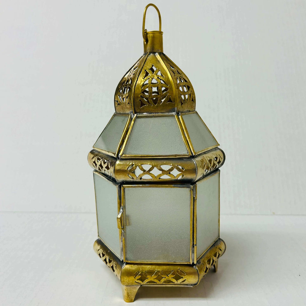 Brass/Glass Candle Lanterns - Mashi Moosh