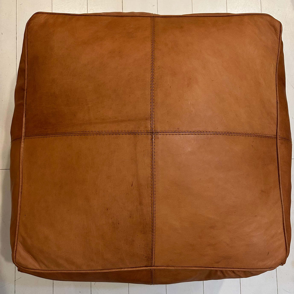 Square Moroccan Pouffe - Sable - Mashi Moosh