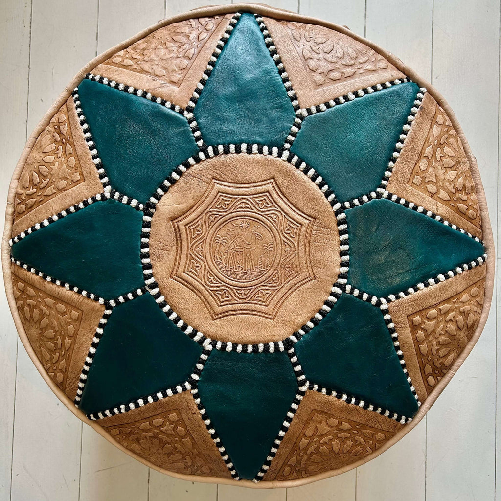 Sunburst Pouffe - Pine
