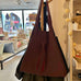 Leather Tote Bag (Maroon) - Mashi Moosh