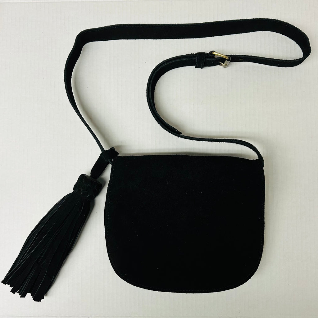 Suede Crossbody Bag (Midnight)