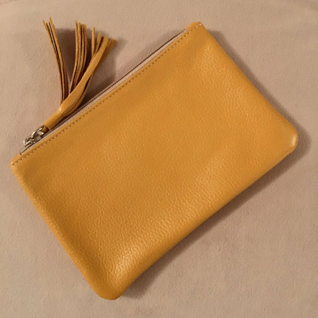 Tasselled Leather Pouffe - Mashi Moosh