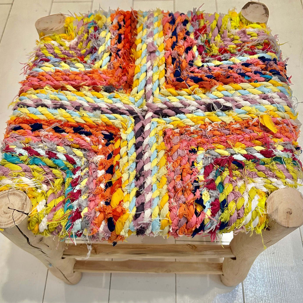 Stool 12” (Boucherouite)#2 - Mashi Moosh