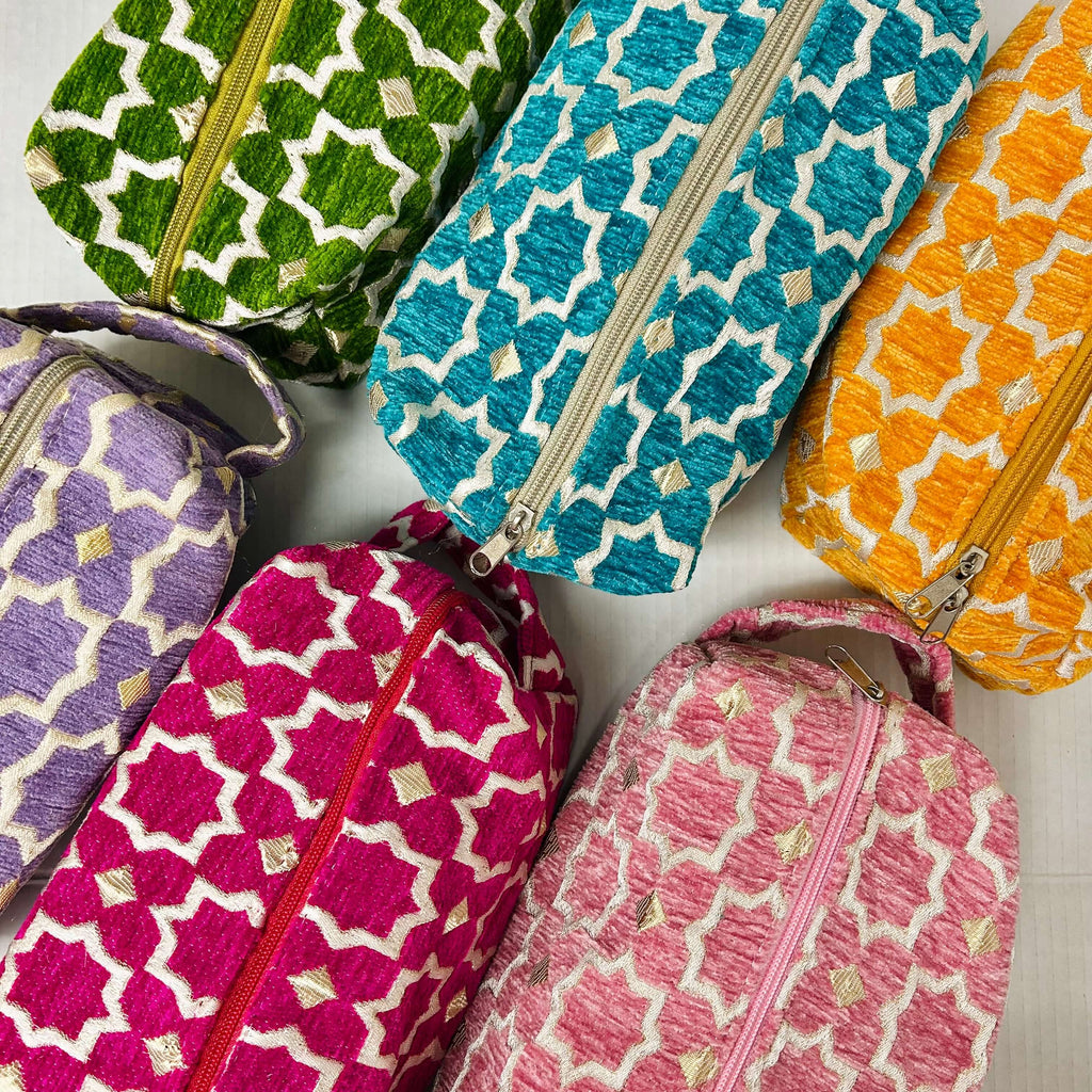 Chenille Toiletry Bag (6 Colours) - Mashi Moosh