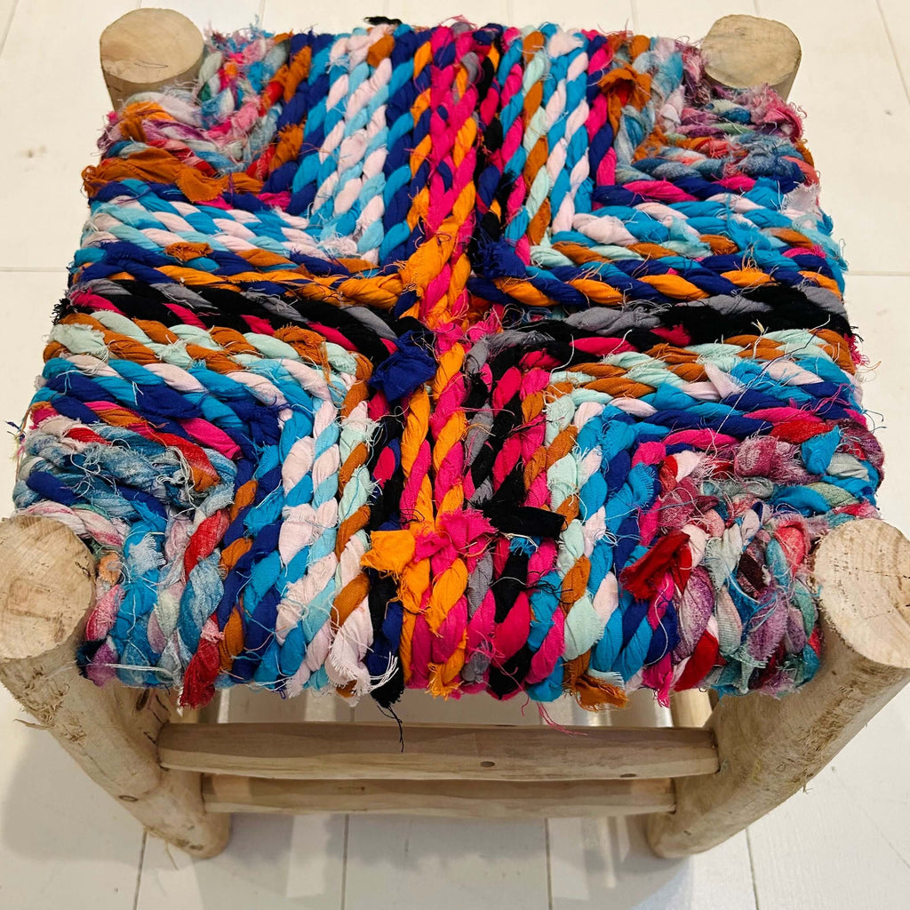 Stool 12”(Boucherouite)#5 - Mashi Moosh