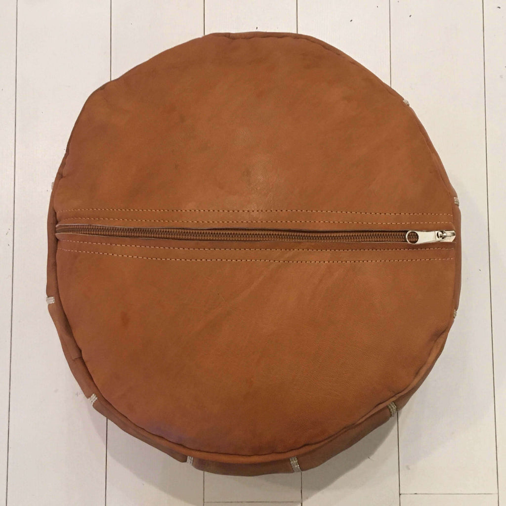 Embroidered Pouffe (Mini) - Desert Sand Pouffe - Mashi Moosh