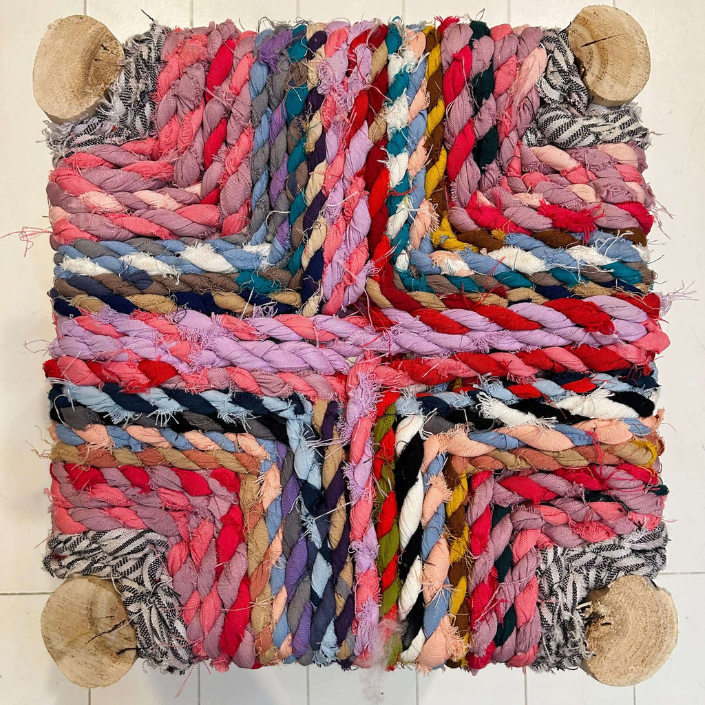 Stool 16” (Boucherouite)#10 - Mashi Moosh