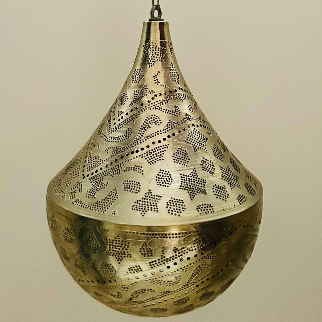 Silver/Brass Hanging Lantern - Mashi Moosh