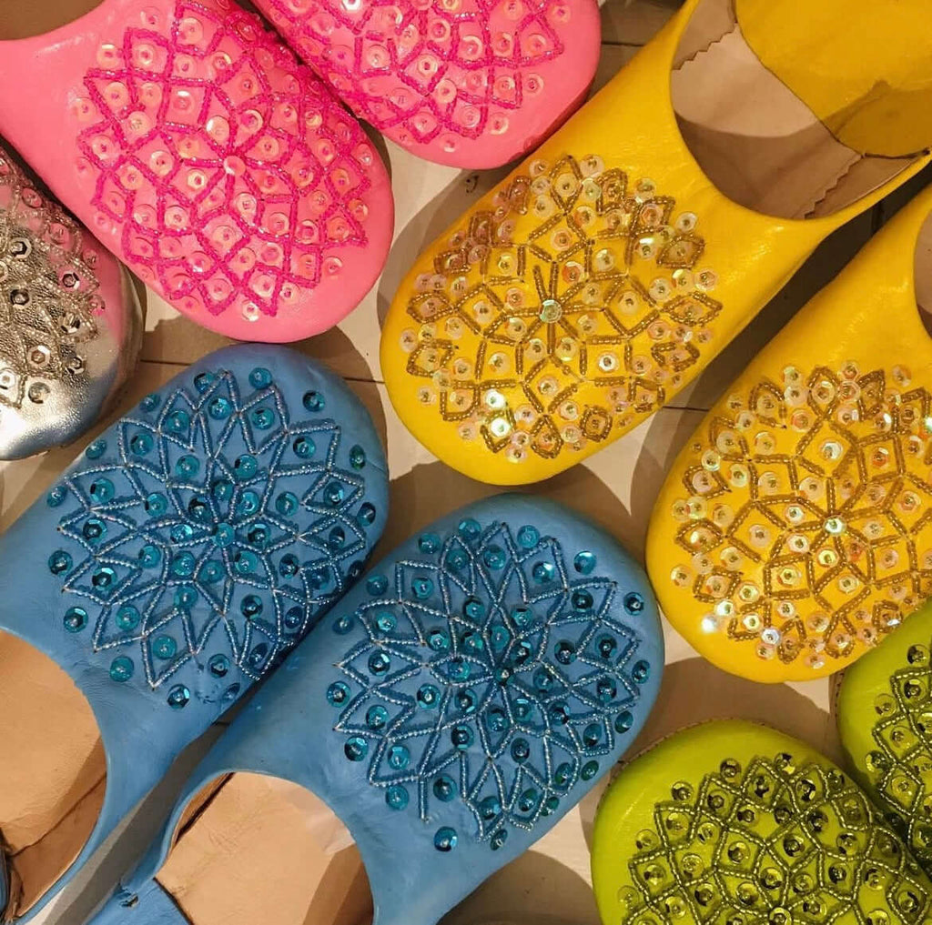 Sequinned Slippers (Assorted Colours) - Mashi Moosh