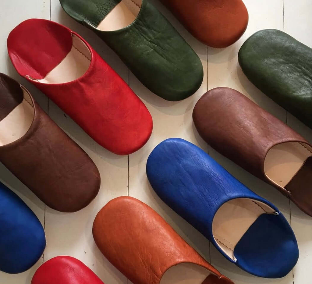 Leather Slippers (Assorted Colours) - Mashi Moosh