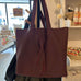 Leather Tote Bag (Maroon) - Mashi Moosh