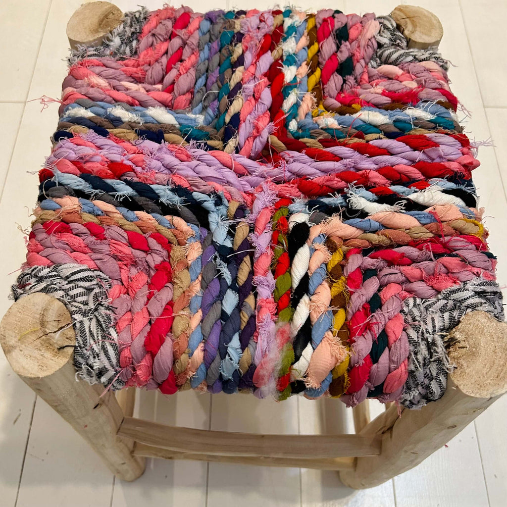 Stool 16” (Boucherouite)#10 - Mashi Moosh