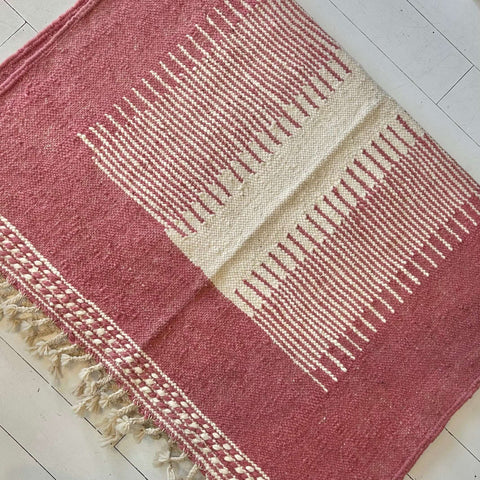 Moroccan Khemisset Kilim - Pink