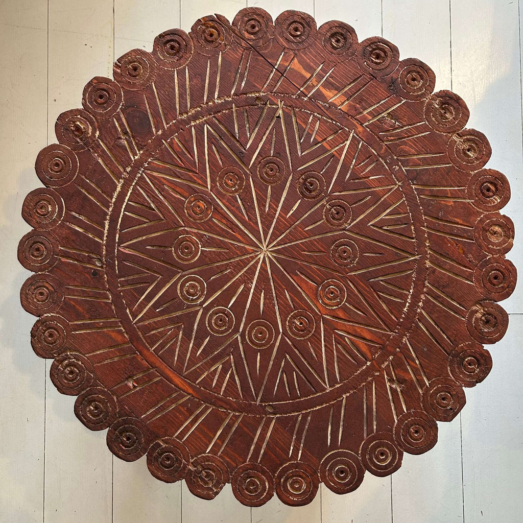 Scalloped Edge Table - HandCarved - Mashi Moosh