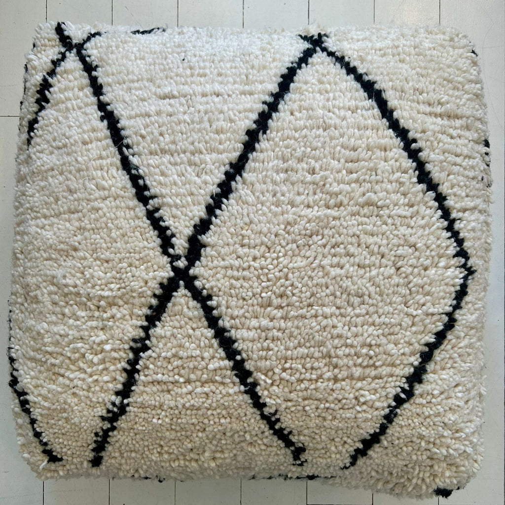 Beni Ourain Floor Cushion/Pouffe (I) - Mashi Moosh