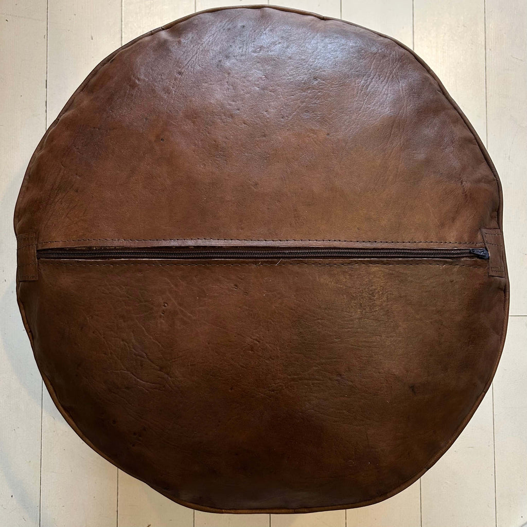 Embossed Pouffe - Chocolate (Large) - Mashi Moosh