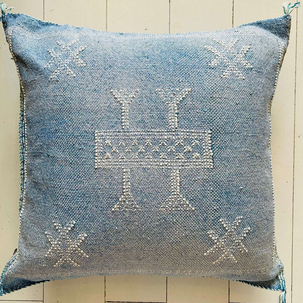 Cactus Silk Cushion (Powder Blue) - Mashi Moosh