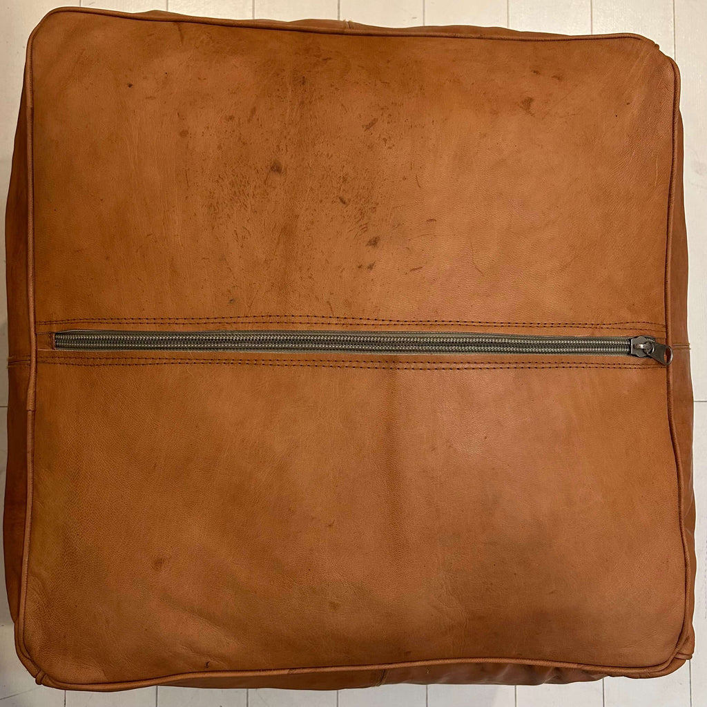 Square Moroccan Pouffe - Sable - Mashi Moosh