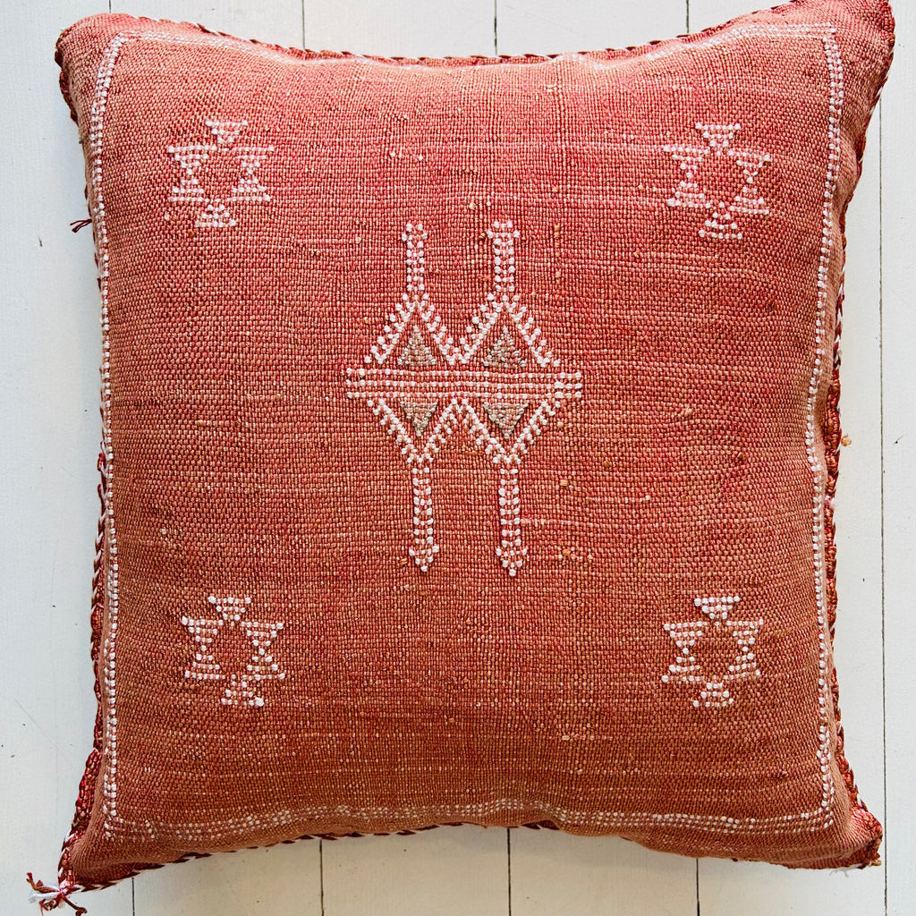 Cactus Silk Cushion (Brick) - Mashi Moosh