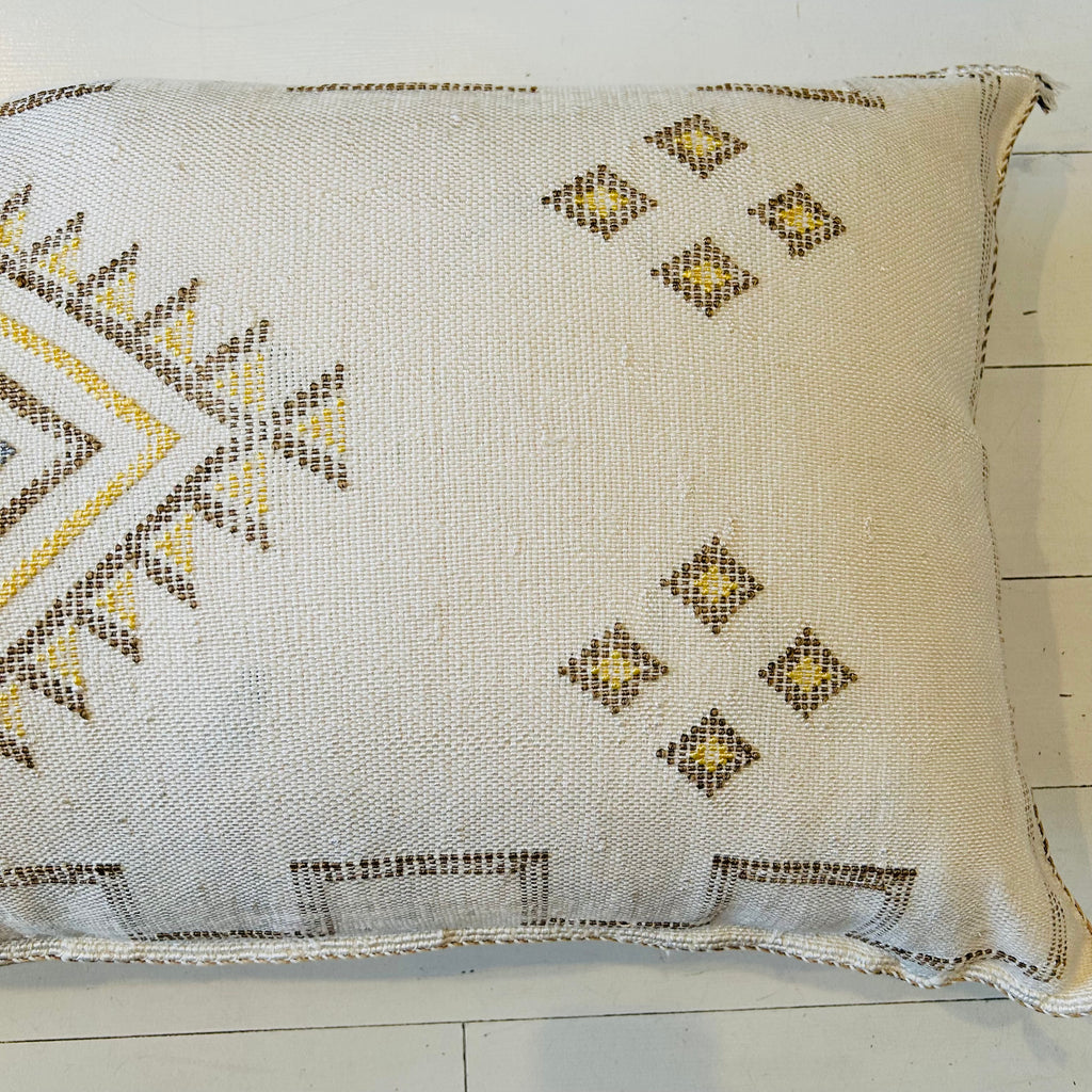 Cactus Silk Cushion (Ecru)