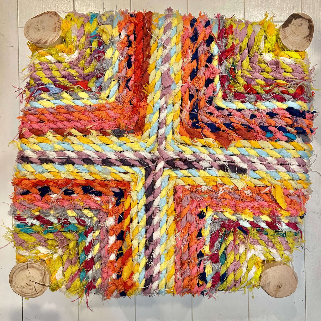 Stool 12” (Boucherouite)#2 - Mashi Moosh