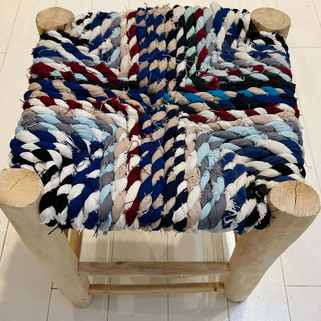 Stool 16” (Boucherouite)#7 - Mashi Moosh