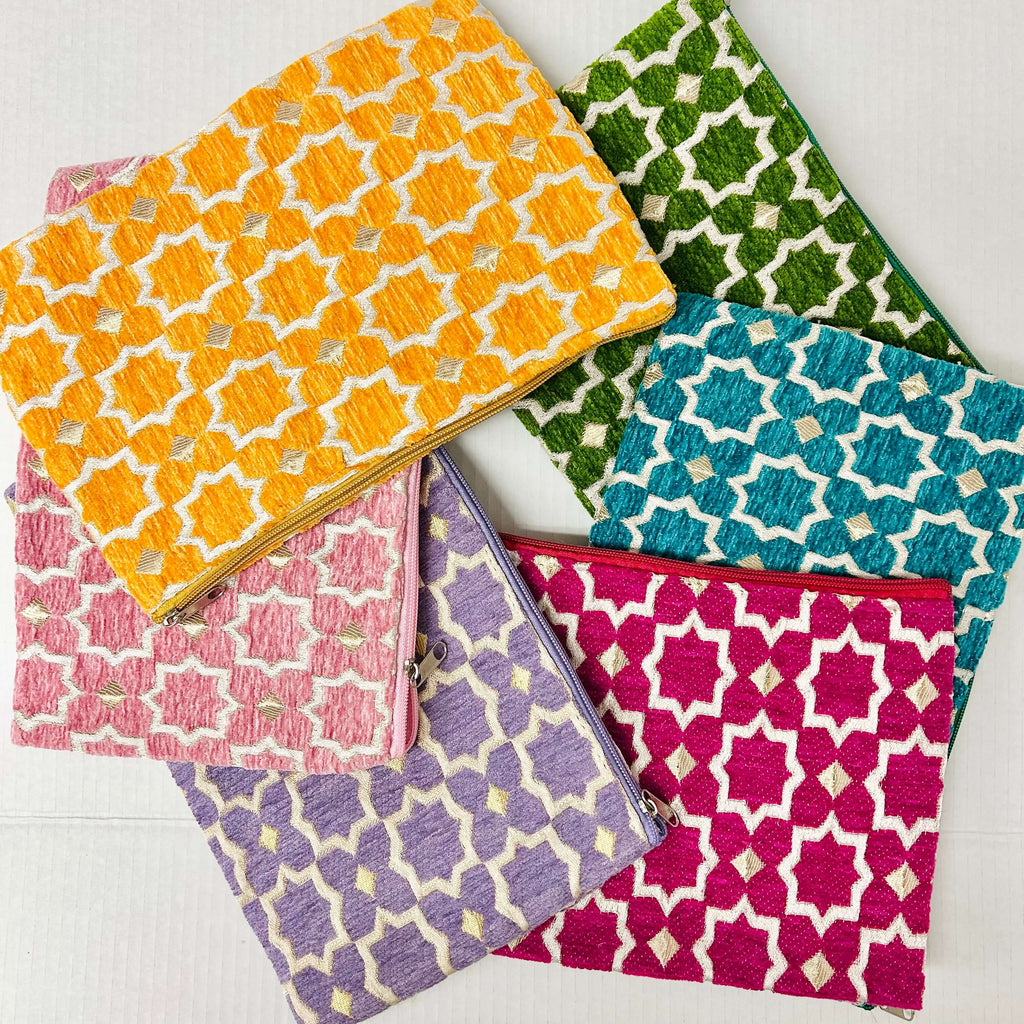 Chenille Clutch - Large (6 Colours) - Mashi Moosh