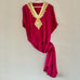 Kaftan - Style #2 Intricate Embroidered (Magenta) - Mashi Moosh