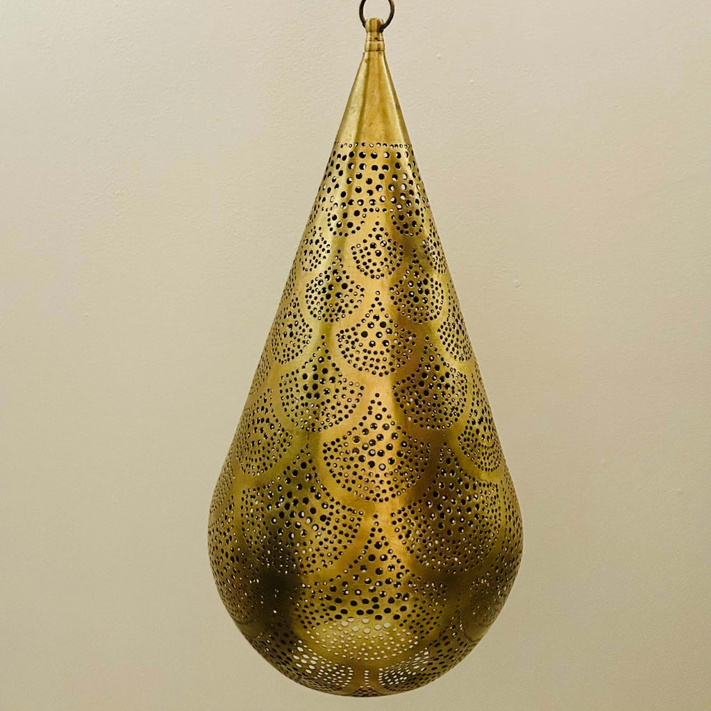 Brass Teardrop Lantern - Mashi Moosh