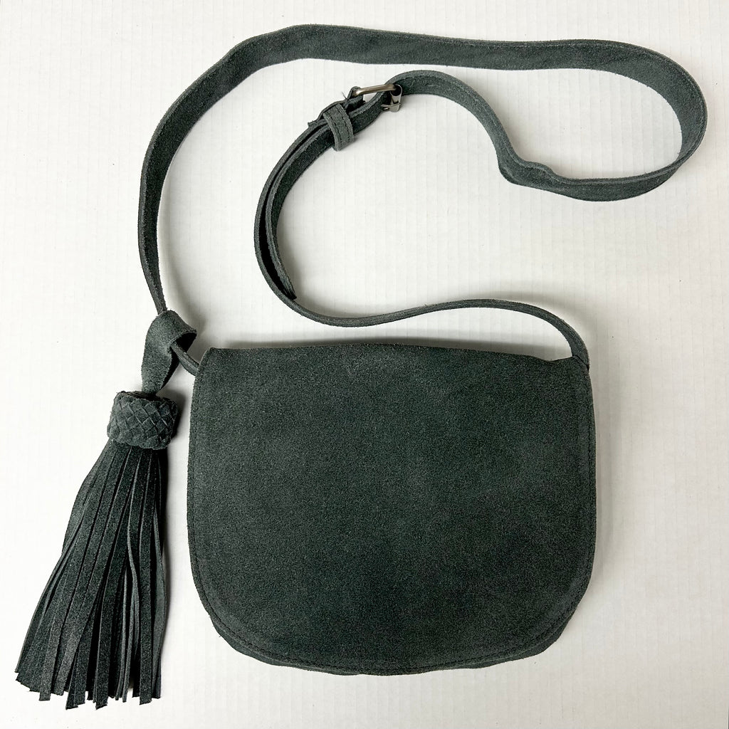 Suede Crossbody Bag (Stone)