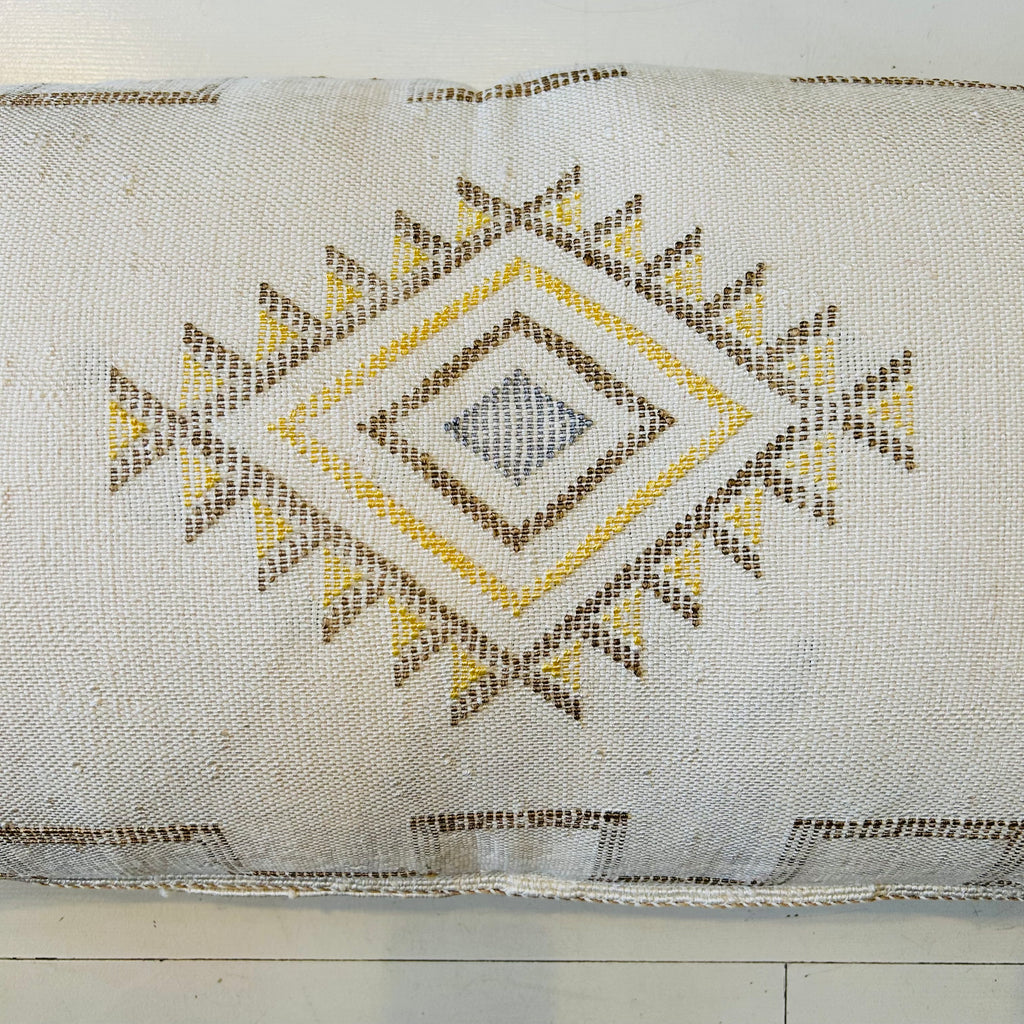 Cactus Silk Cushion (Ecru)