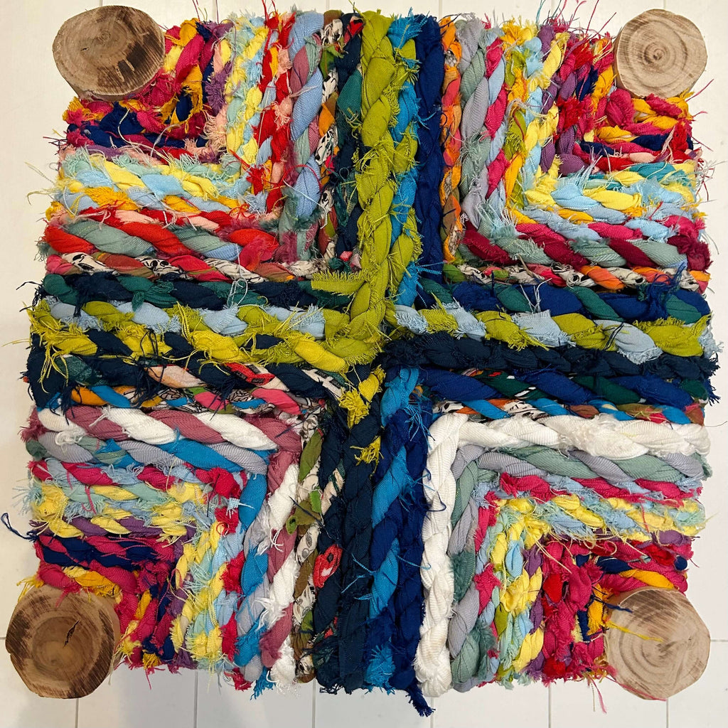 Stool 16” (Boucherouite)#8 - Mashi Moosh