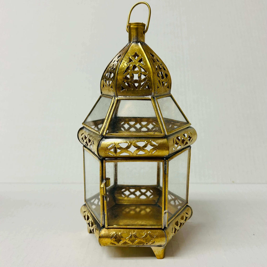 Brass/Glass Candle Lanterns - Mashi Moosh