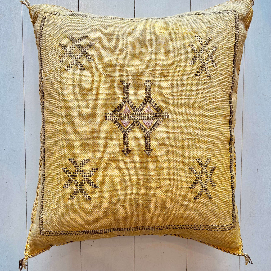 Cactus Silk Cushion (Custard) - Mashi Moosh