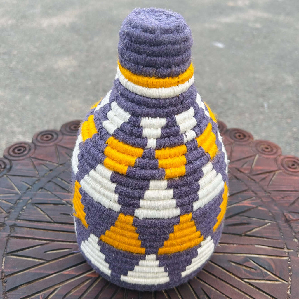 Colourful Woven Basket with Lid - Mashi Moosh