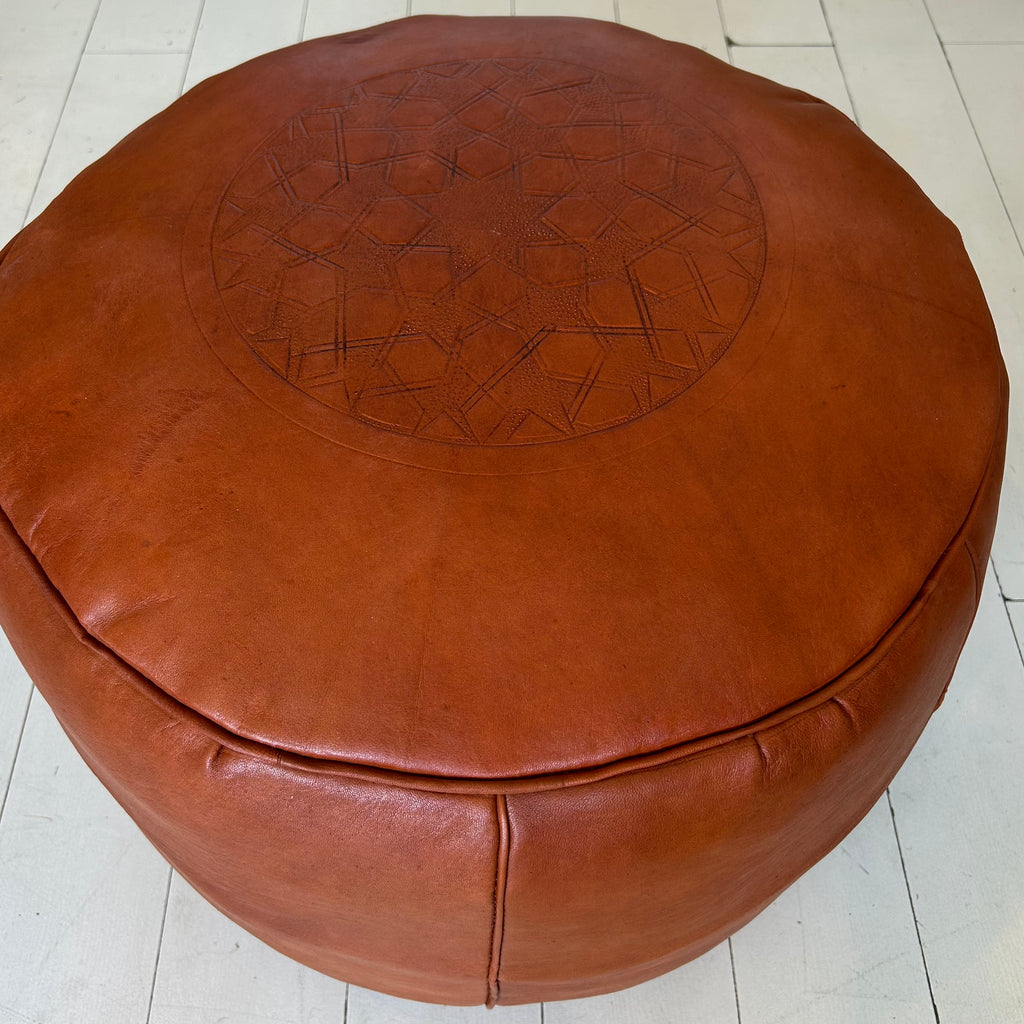 Embossed Pouffe - Spice (19”x12”)
