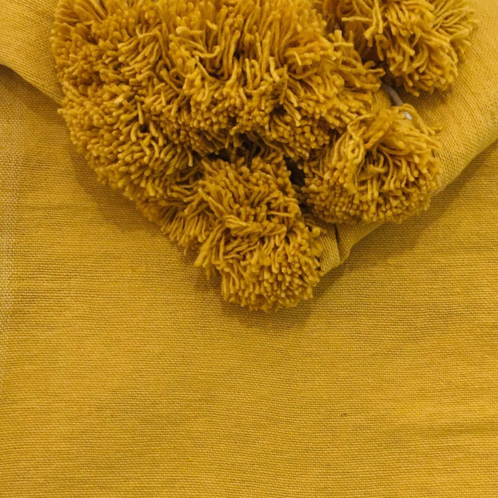 PomPom Blanket - Saffron (Large) Blanket - Mashi Moosh